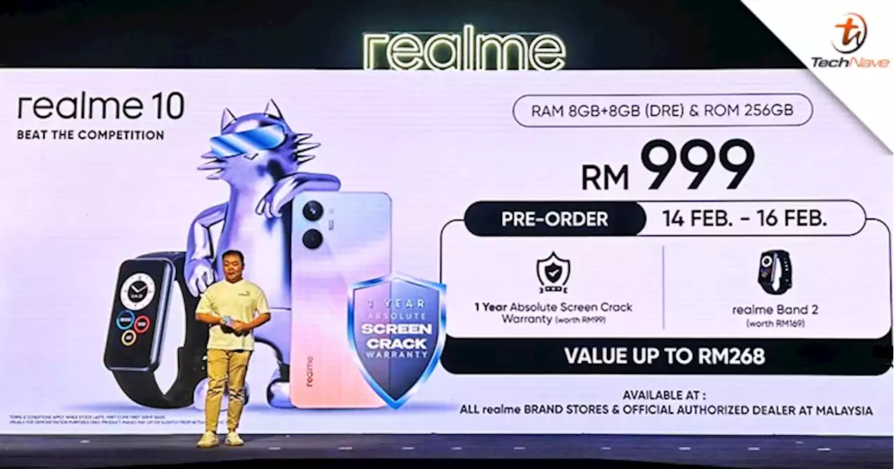 realme 10 Malaysia pre-order - priced at RM999 from Valentine's Day onwards | TechNave