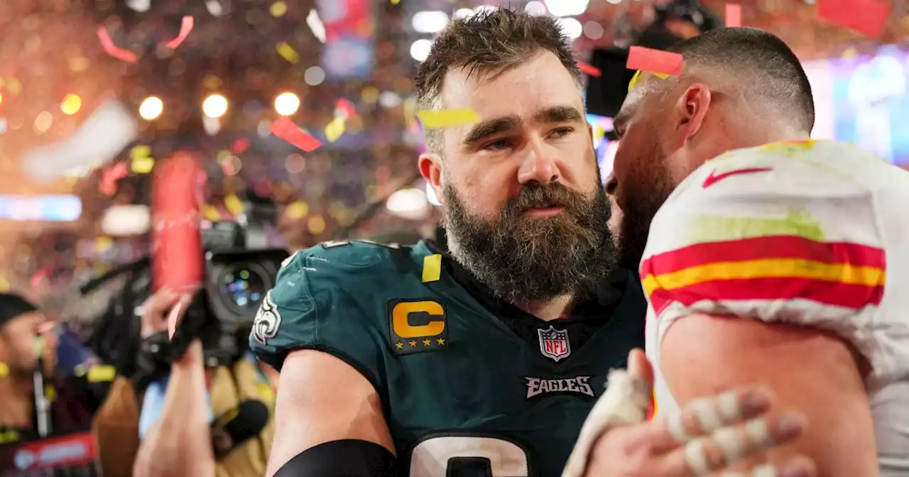 Travis Kelce tearfully recalls what he said to brother Jason Kelce after Super Bowl win