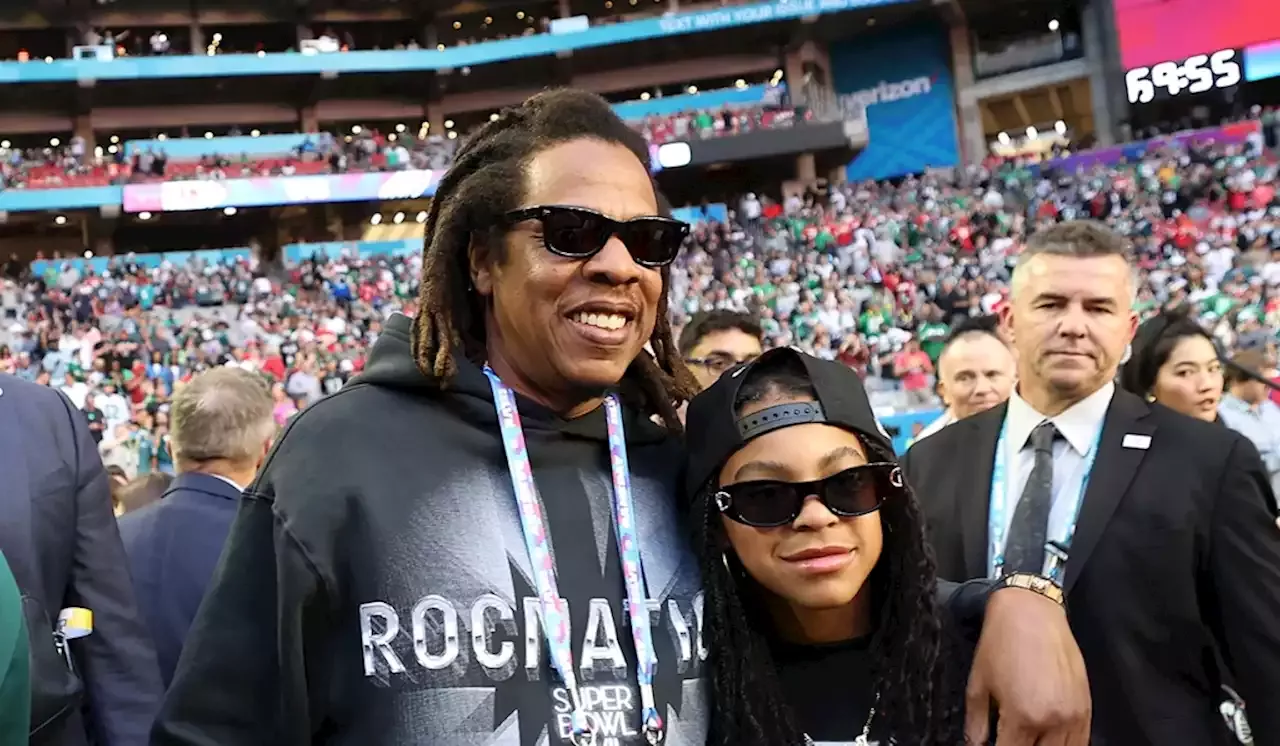 Blue Ivy Dons Tupac Shakur Hoodie at Super Bowl 2023 With Jay-Z – WWD