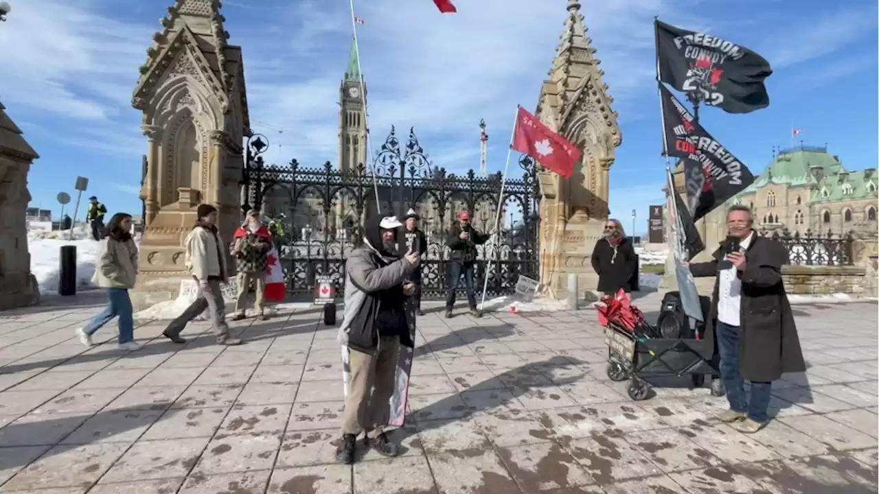 Small group gathers on Parliament Hill to mark Emergencies Act anniversary