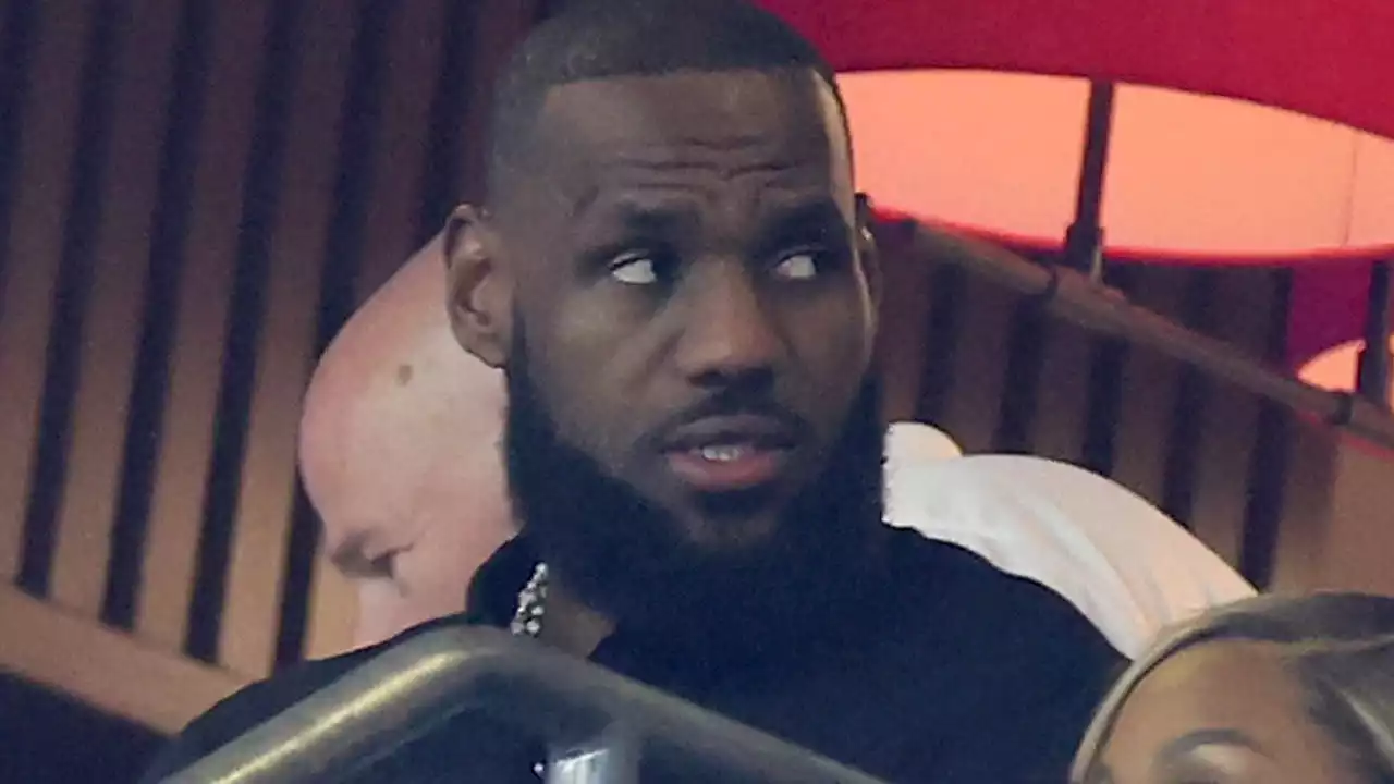 LeBron James hears boos while attending Super Bowl LVII