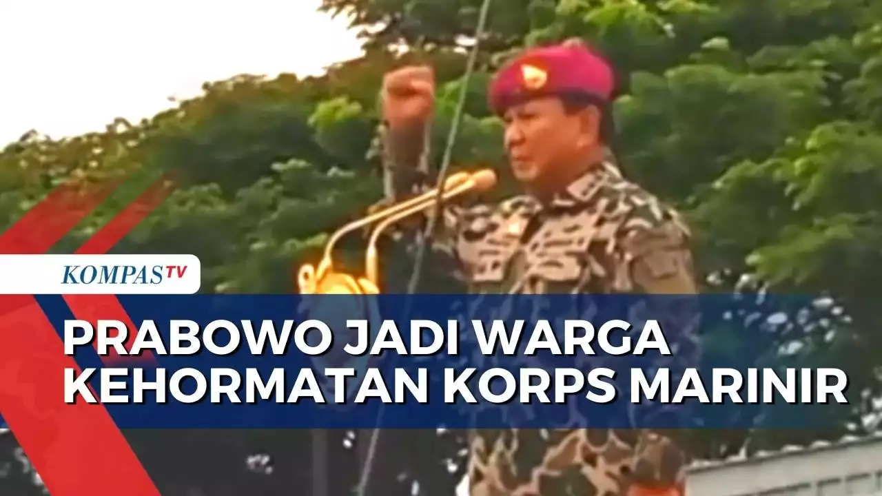 Jadi Warga Kehormatan Korps Marinir, Prabowo Subianto: Kehormatan Besar, Saya Sangat Terkesan