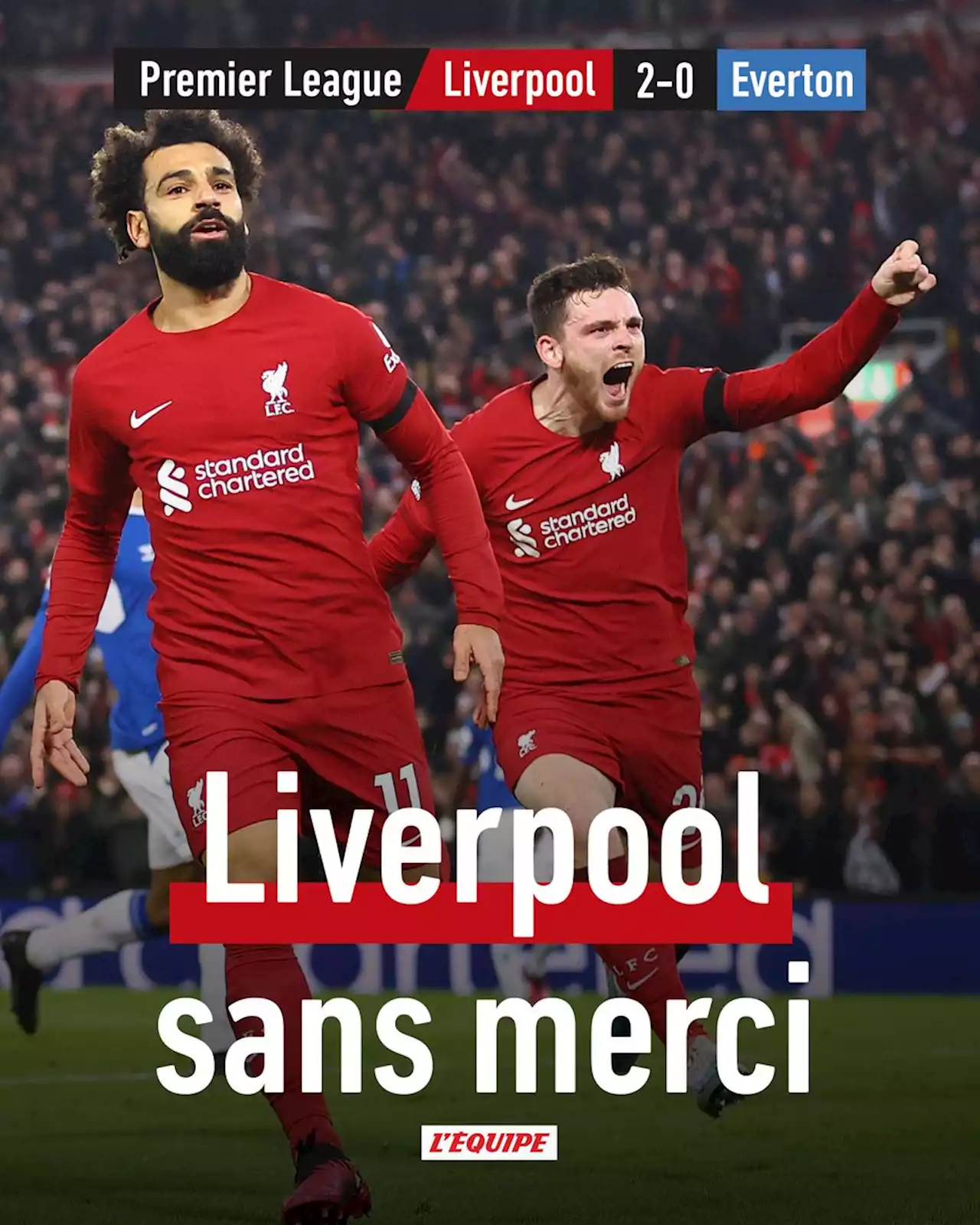 Liverpool 2-0 Everton, Premier League, résultat et résumé du match (13/02/2023)