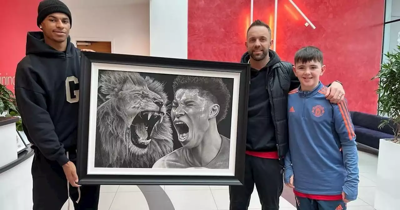 Dad draws Marcus Rashford portrait - the response from Man United was incredible