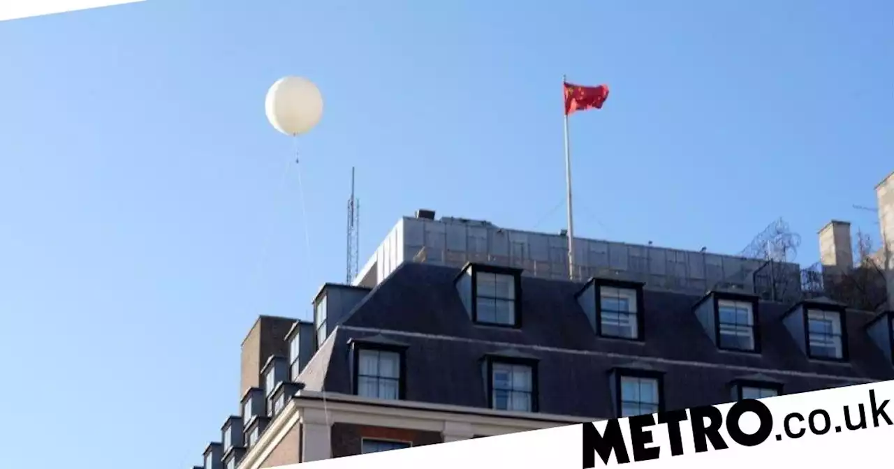 Internet pranksters fly fake 'spy balloon' over Chinese embassy in London