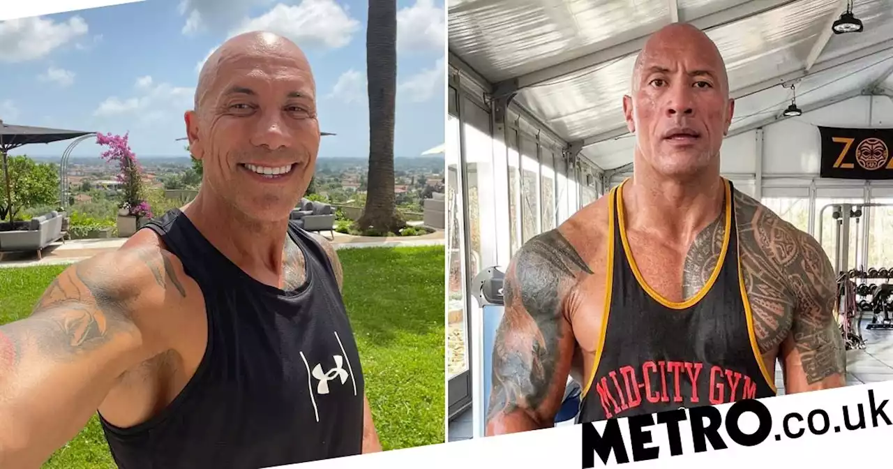 Personal trainer reckons he looks like The Rock and is treated like a celebrity