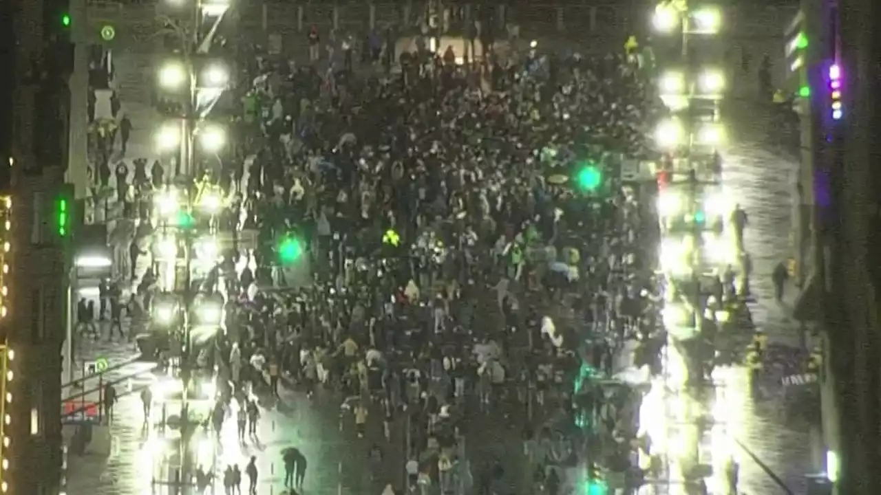 Philadelphia Eagles Fans Flip Car Before Super Bowl Loss