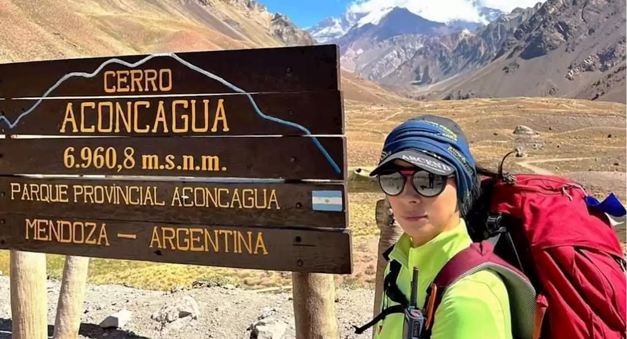 La montañista celayense, Elena Cortés Acevedo, conquista el Monte Aconcagua