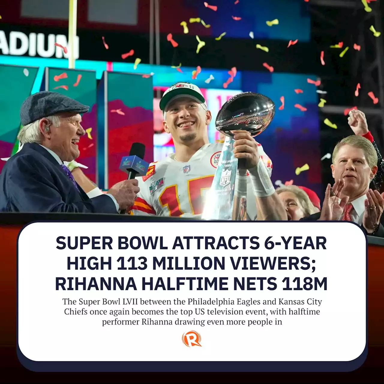 Super Bowl attracts 6-year high 113 million viewers; Rihanna halftime nets 118M