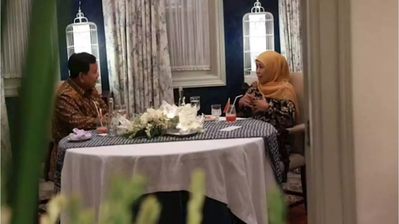 Prabowo Puji Khofifah saat Pertemuan Empat Mata, Pinang Jadi Cawapres?