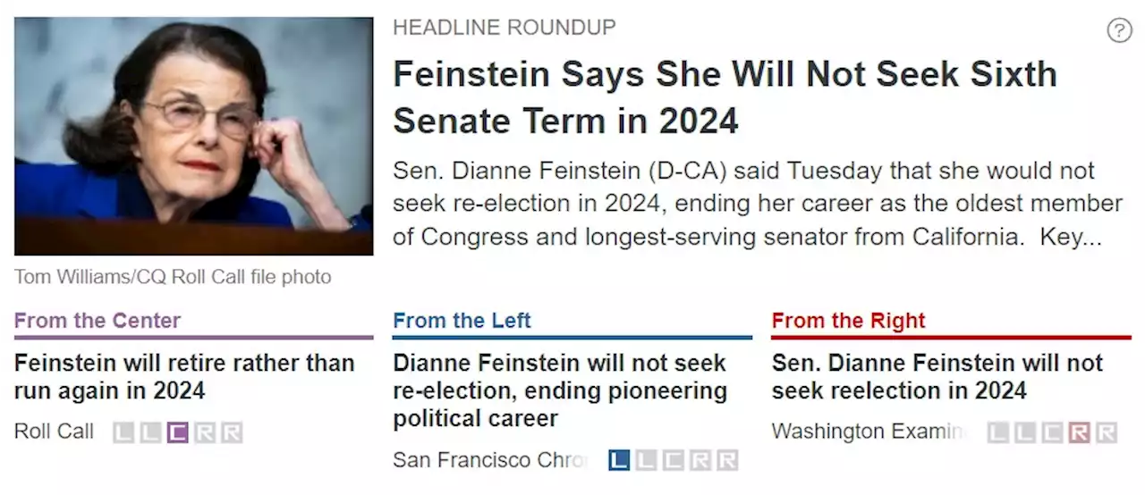 Feinstein Says She Will Not Seek Sixth Senate Term in 2024