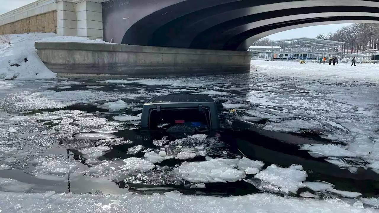 Sinking Jeep Sparks Heroic Effort To Save 83-Year-Old And Dog From Frozen Lake | Carscoops