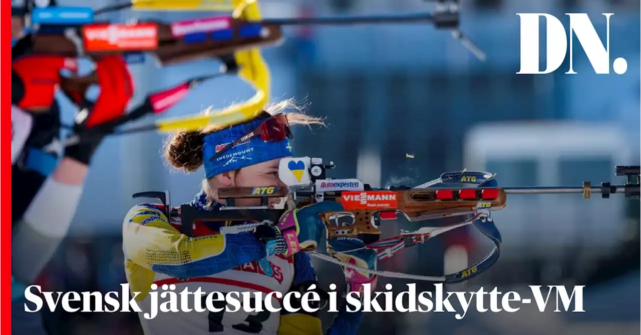 Svensk jättesuccé i skidskytte-VM – guld och silver till Öberg och Persson