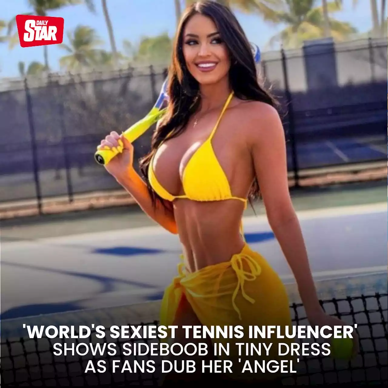 Worlds Sexiest Tennis Influencer Dubbed Angel For Side Boob In