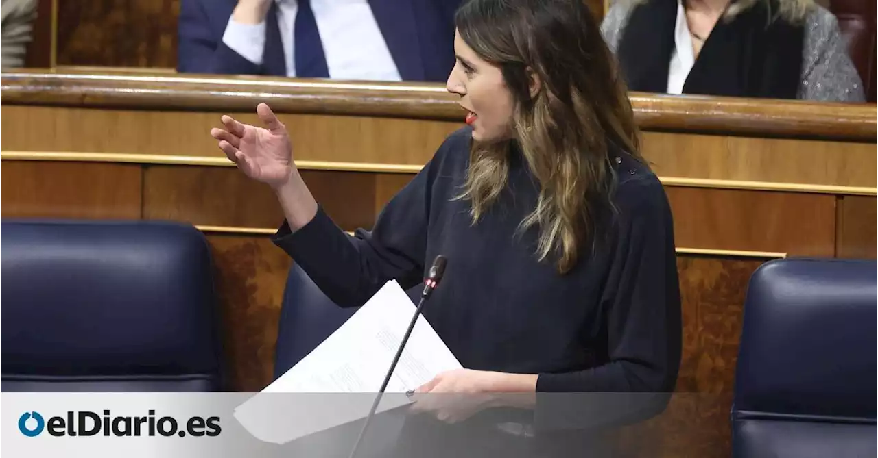 Irene Montero, al Congreso: “Tenemos que alcanzar un acuerdo antes de que la reforma del ‘solo sí es sí’ llegue al Pleno”