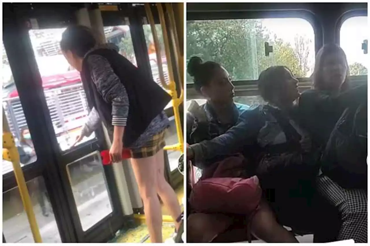 Video: mujer rompió vidrio de Transmilenio para bajarse de un articulado