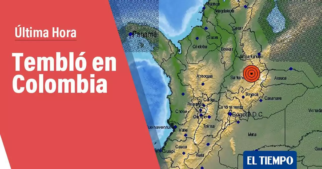 Fuerte temblor de magnitud 5,2 en Colombia: el epicentro fue Santander