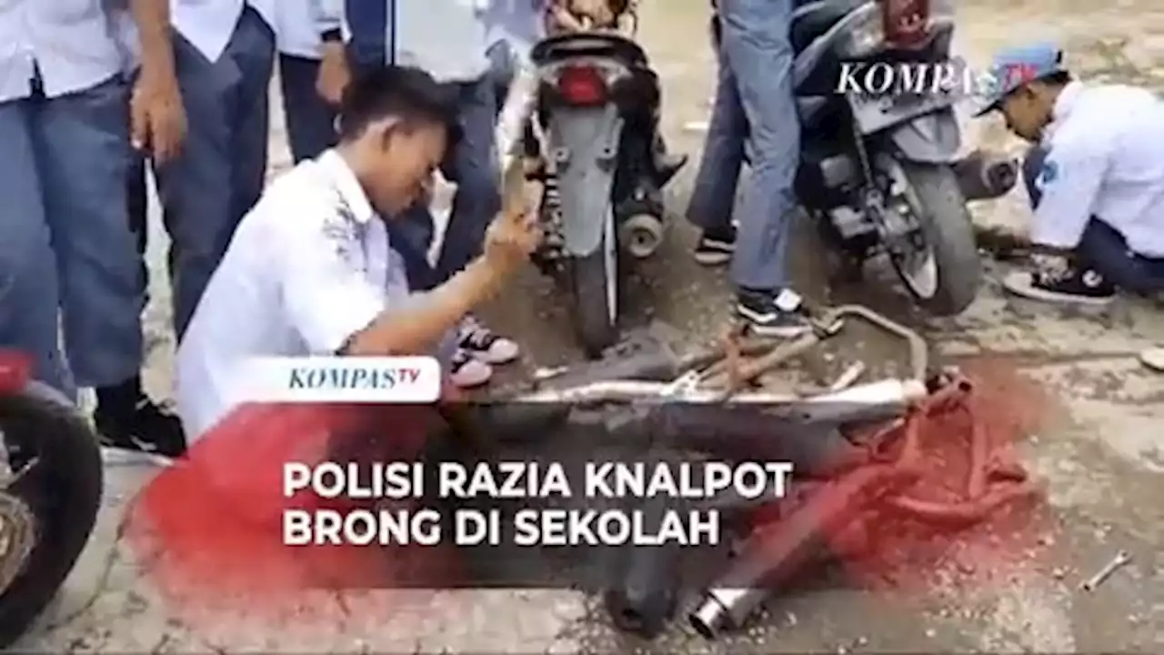 Di Garut, Puluhan Siswa Terjaring Razia Knalpot Brong di Sekolahnya Sendiri