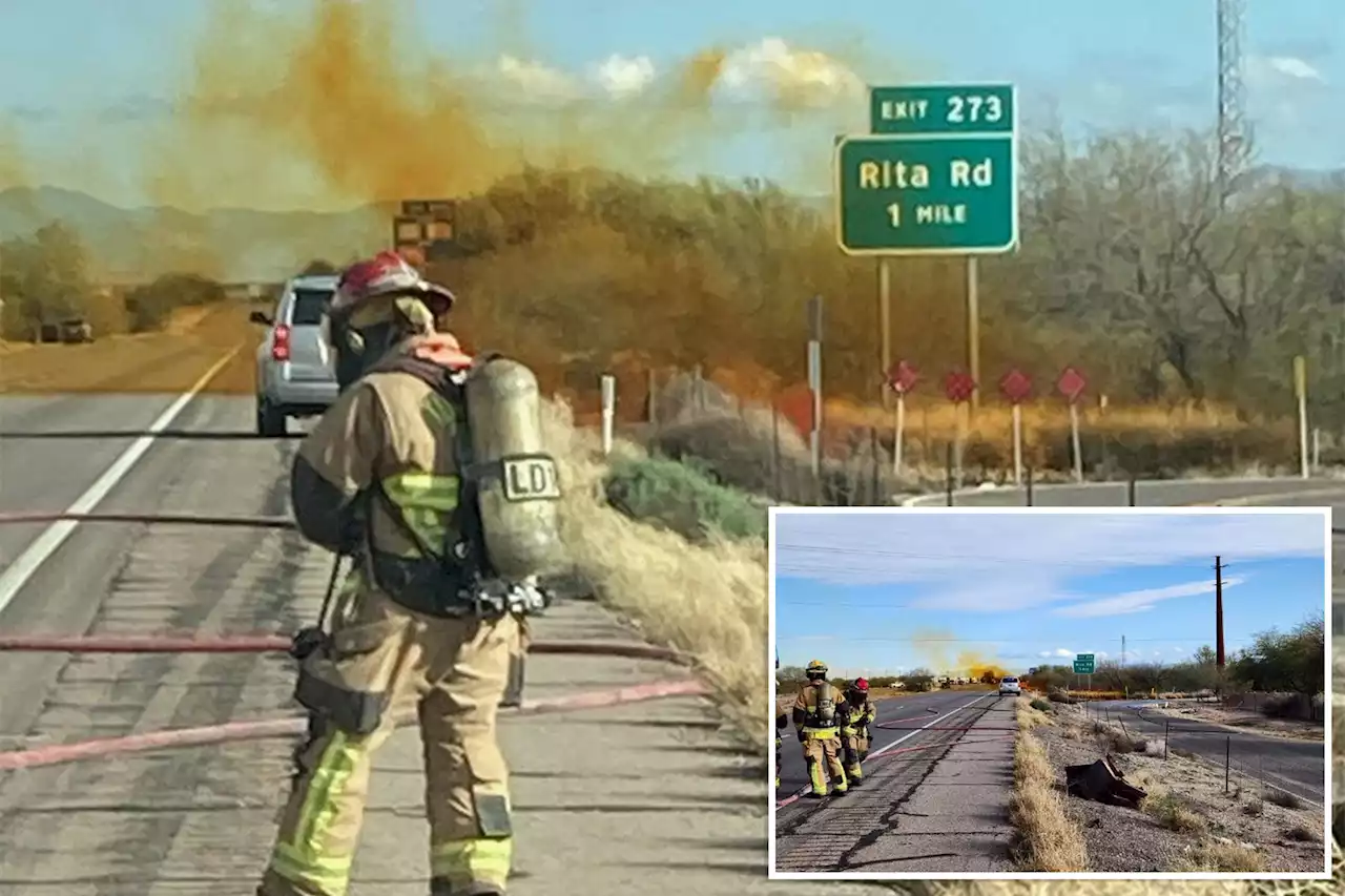 Hazmat spill on Tucson freeway forces evacuation, shelter-in-place order