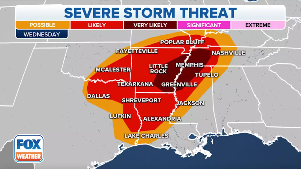 Memphis among cities in bull’s-eye for risk of strong tornadoes in South overnight