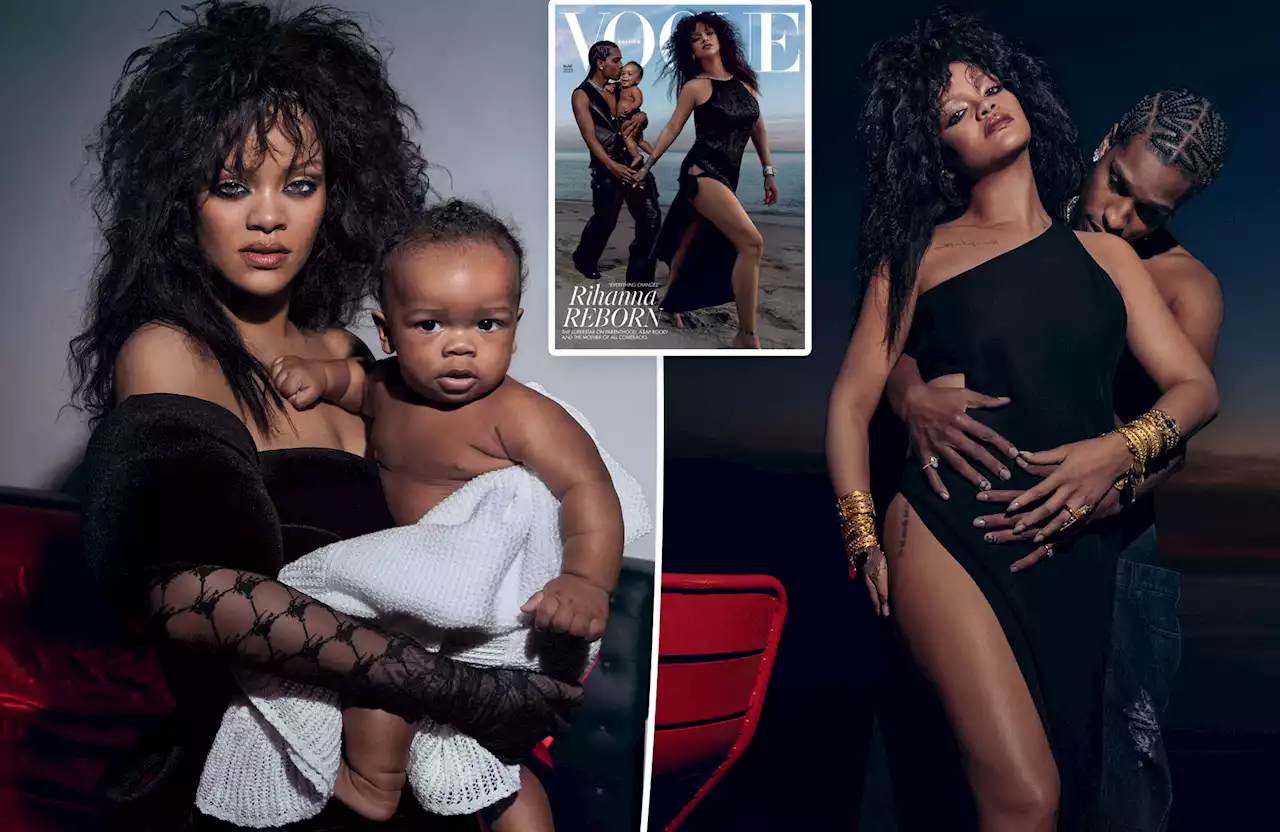 Rihanna covers British Vogue with A$AP Rocky and son