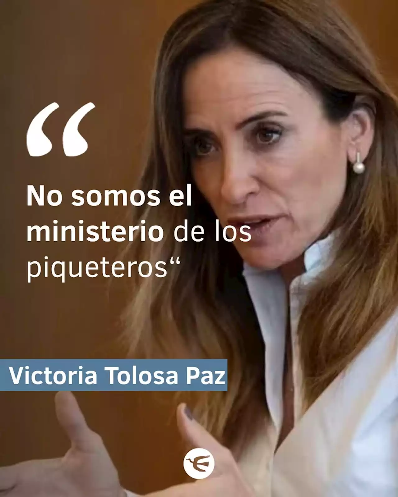 Tolosa Paz anunció la baja de 100 mil planes: 'No somos el ministerio de los piqueteros'