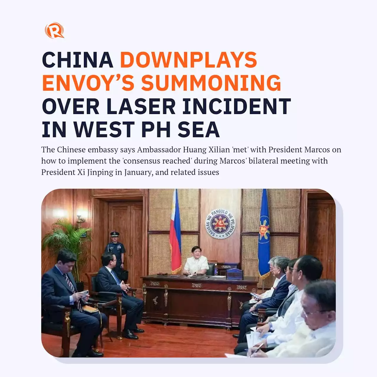 China downplays envoy’s summoning over laser incident in West PH Sea