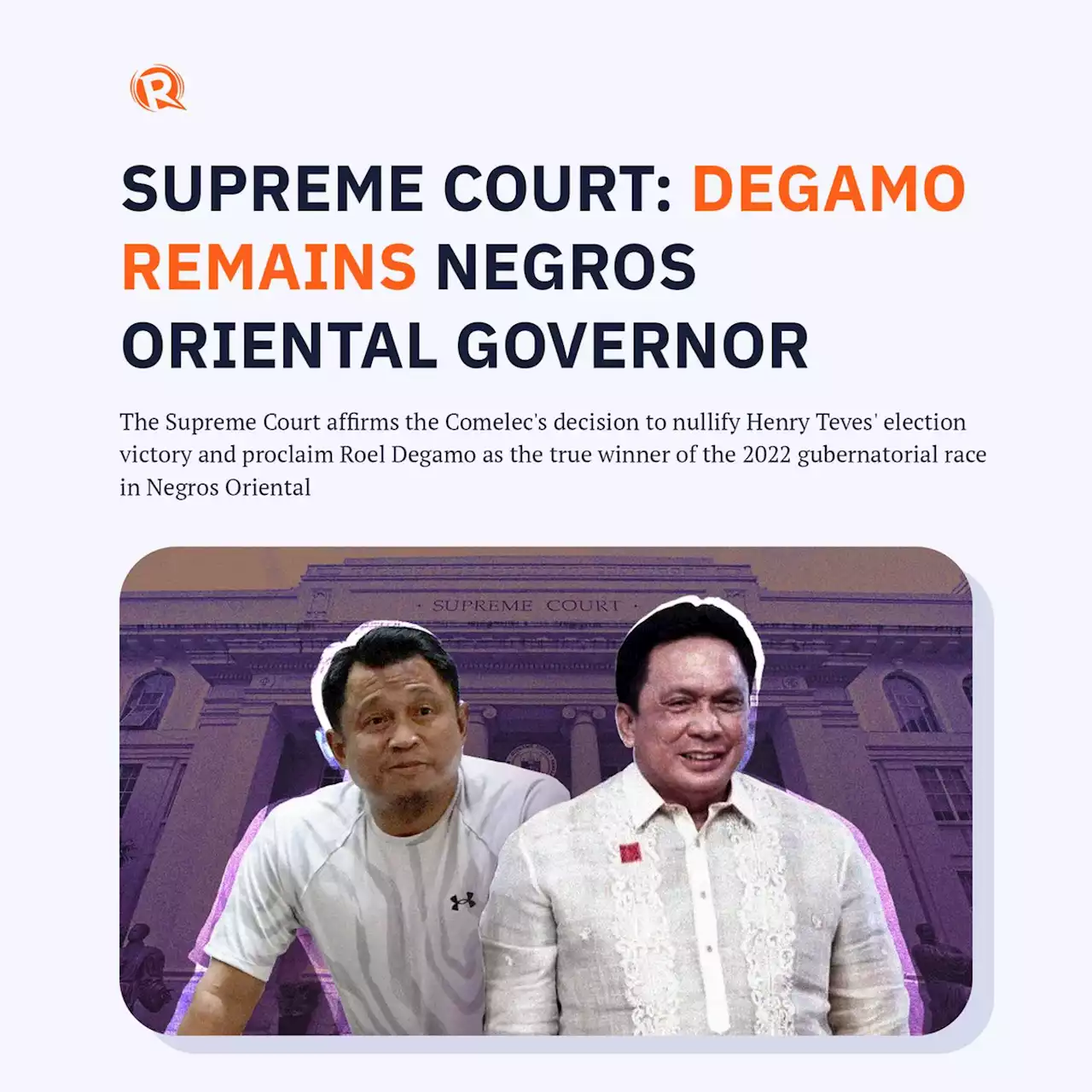 Supreme Court: Degamo remains Negros Oriental governor