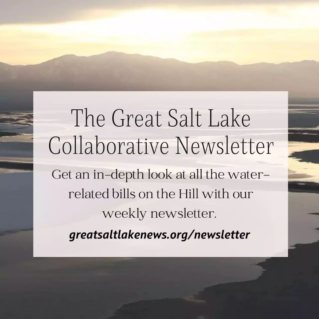 Great Salt Lake Collaborative - Newsletter