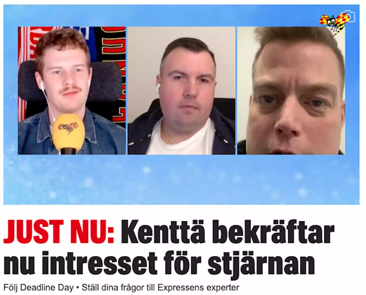 Expressen livesänder under Deadline Day från 20:00