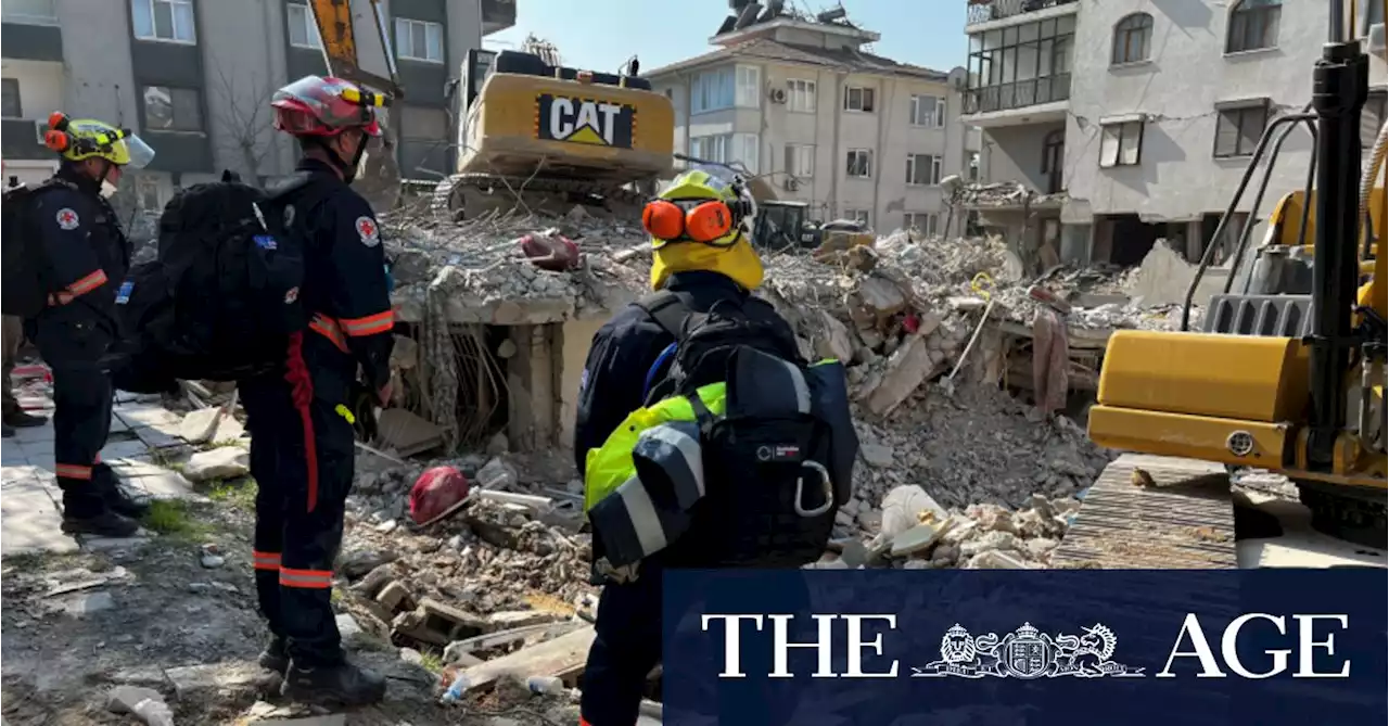 ‘Challenging’: Australian rescuers arrive in Turkey with 22 tonnes of equipment and their own tools