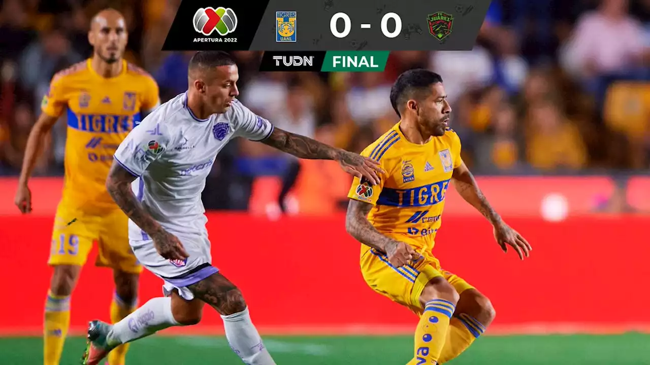 A Tigres se le cierra el arco y empata sin goles con Bravos en el Volcán