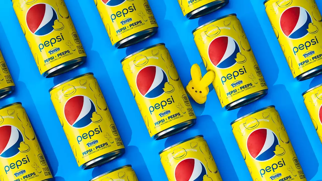 A delightful soft drink mashup: Pepsi and Peeps team up for marshmallow-flavored cola, out now