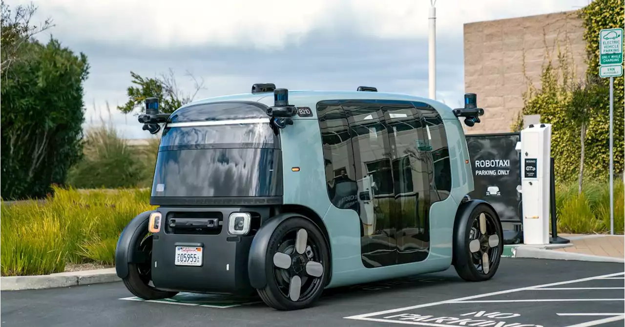 Amazon’s weird toaster-shaped robotaxi hits the road in a “first” for the company