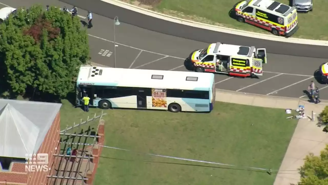 Boy dies after being hit by bus outside school in Sydney's south-west