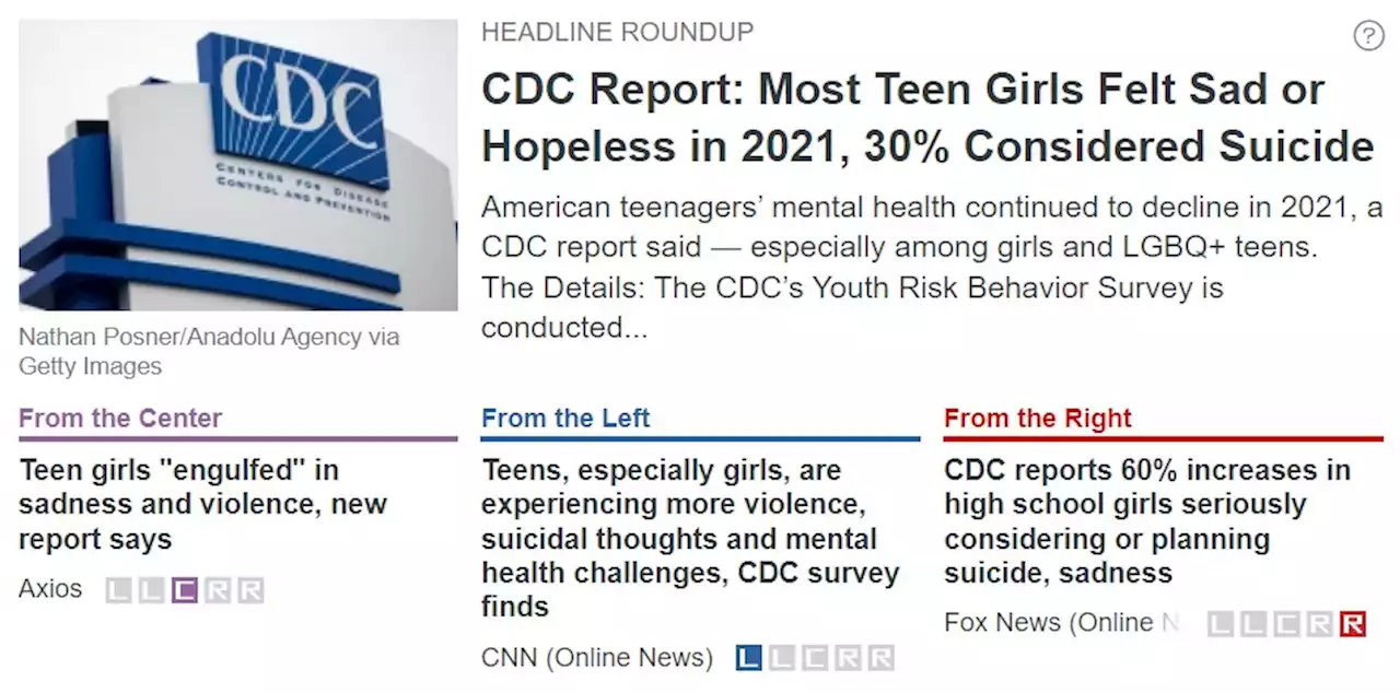 CDC Report: Most Teen Girls Felt Sad or Hopeless in 2021, 30% Considered Suicide