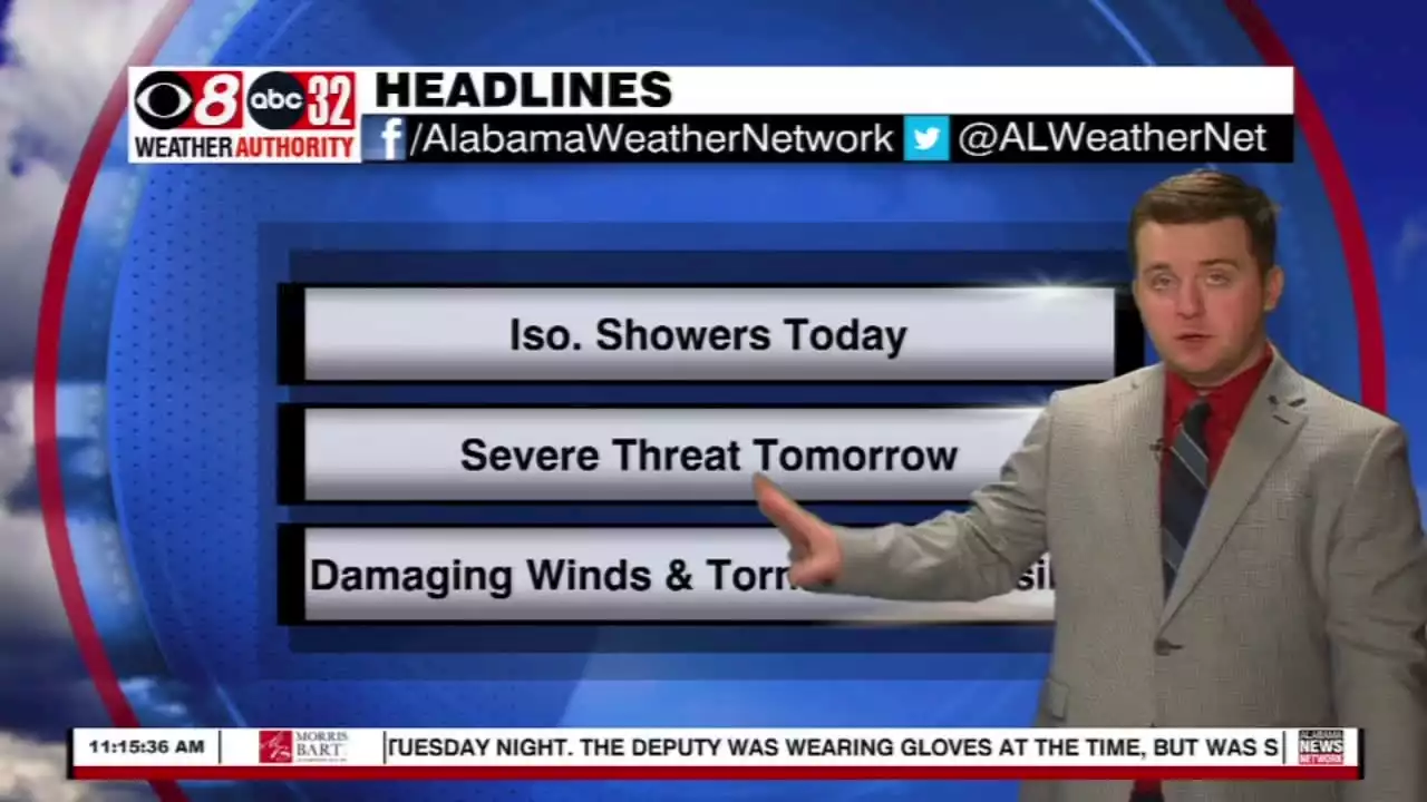 Stay Weather Aware for Thursday! - Alabama News