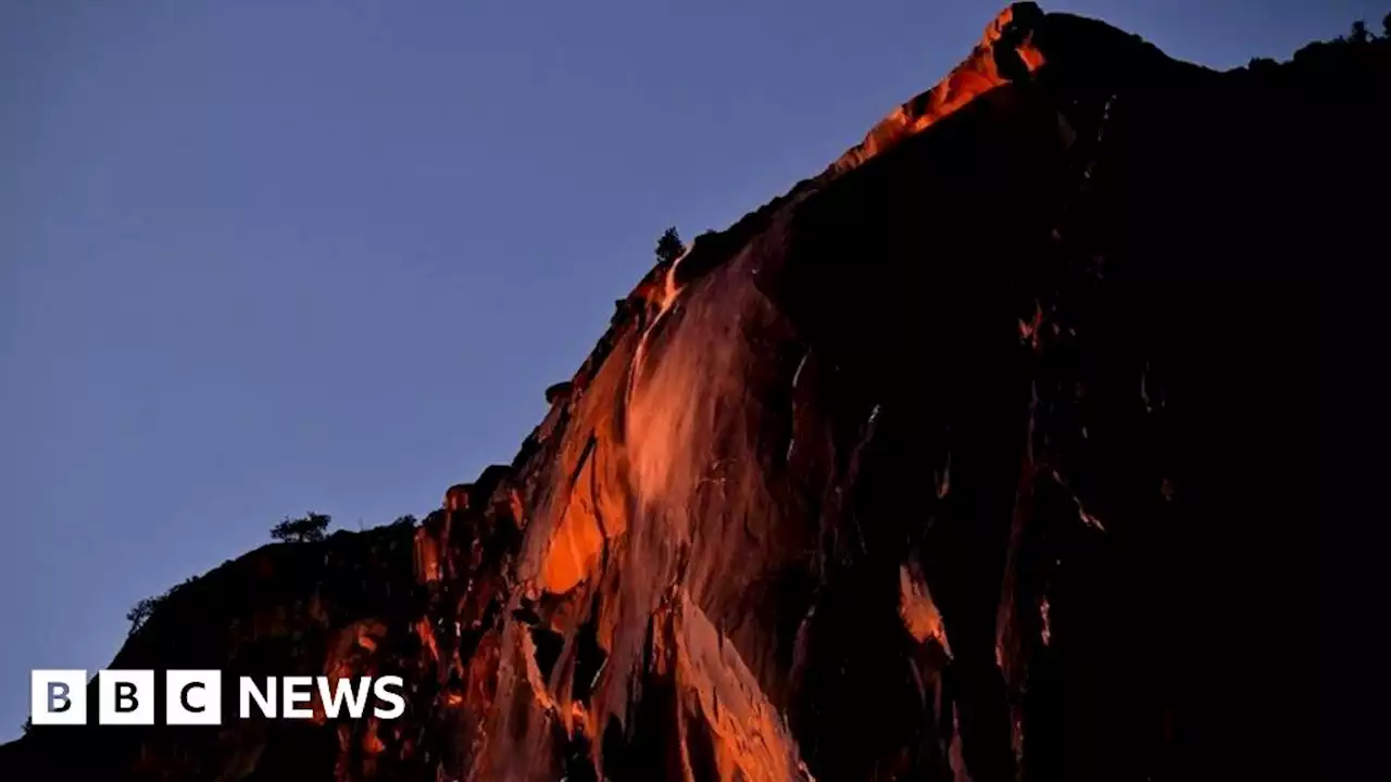 Yosemite's 'firefall': Fiery-red water looks like lava