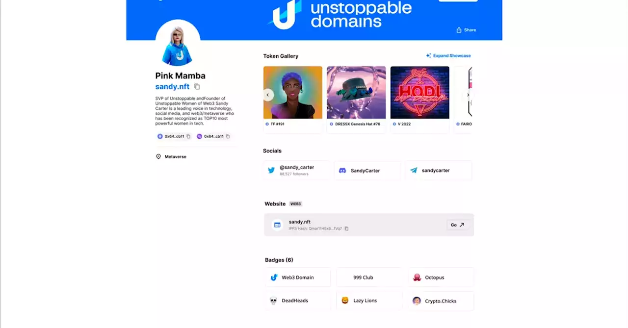 Web3 Firm Unstoppable Domains and Crypto Browser Opera Expand Digital Identity Offerings