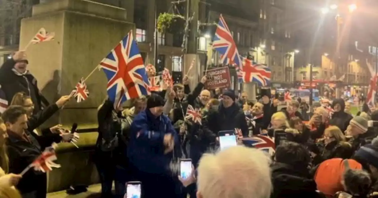 Hundreds of Unionists gather in Glasgow following Nicola Sturgeon's resignation