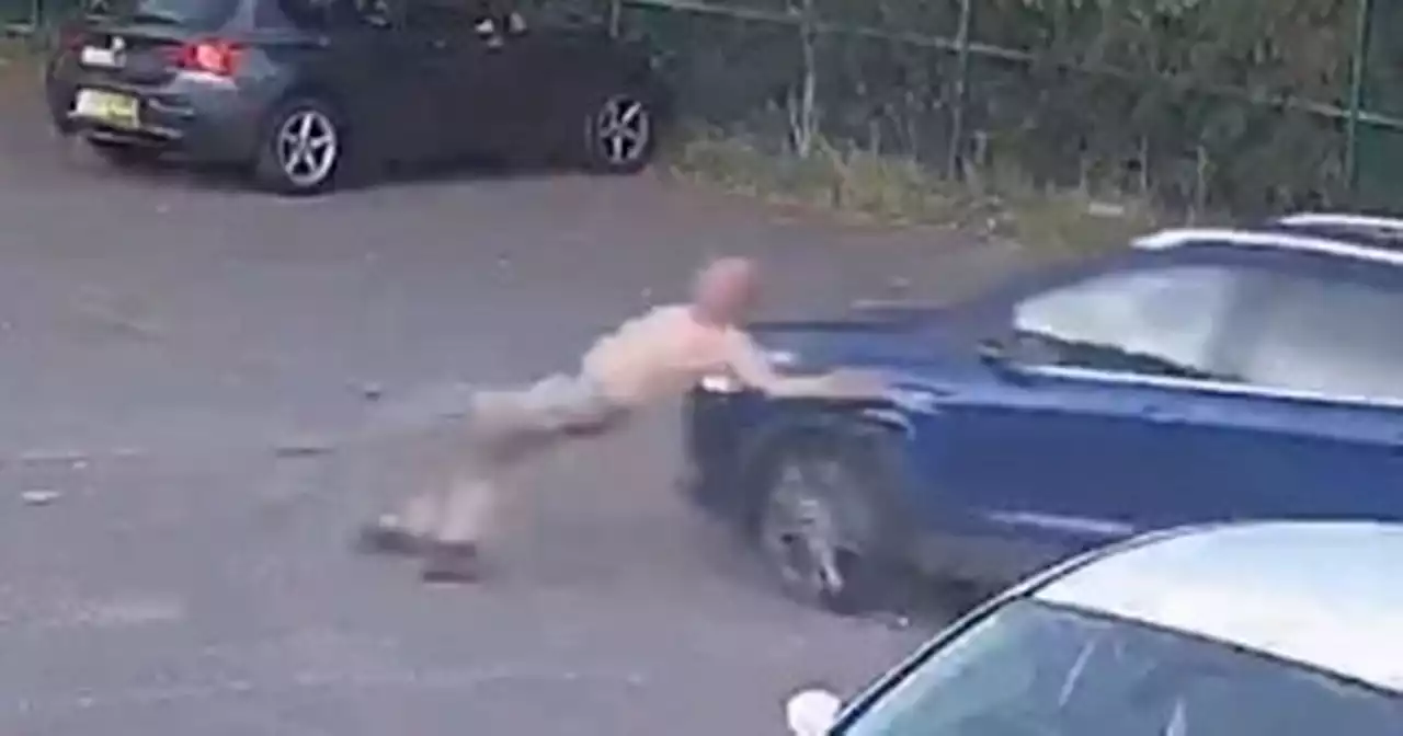 Shocking moment drunk nurse mows down ex-boyfriend in rugby club car park