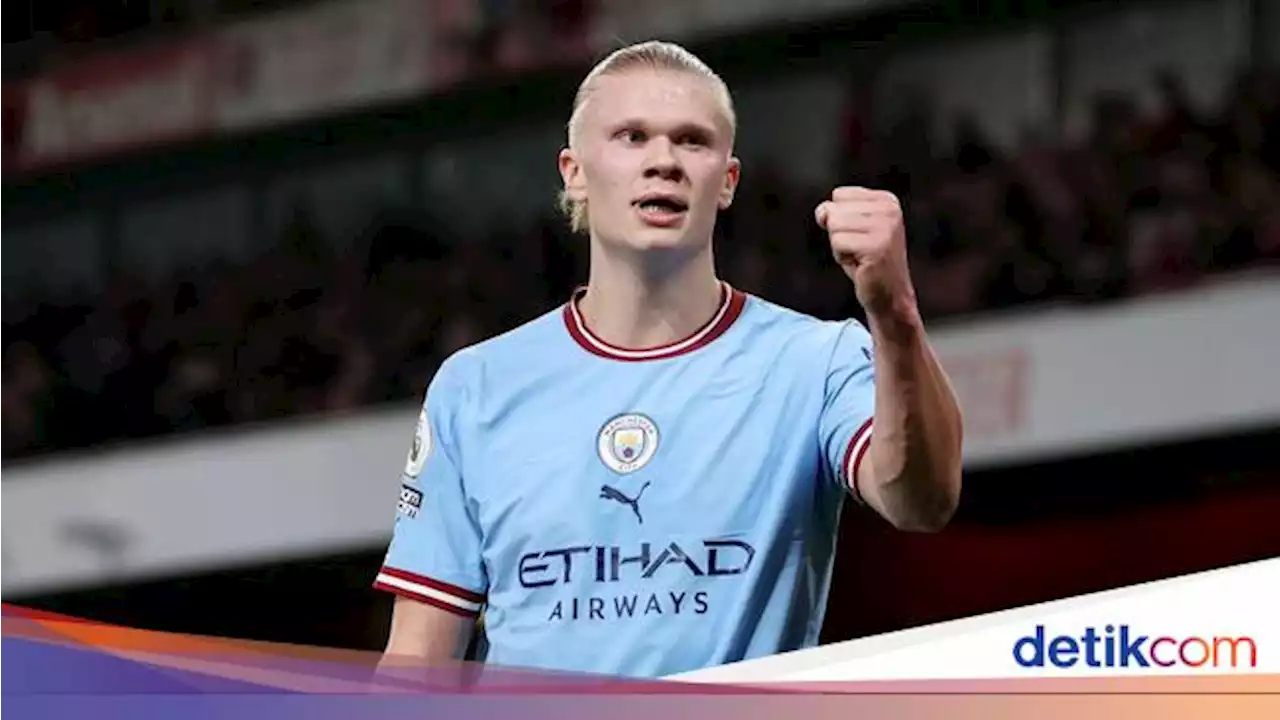 Haaland Sudah Samai Rekor Gol Semusim Aguero di Liga Inggris