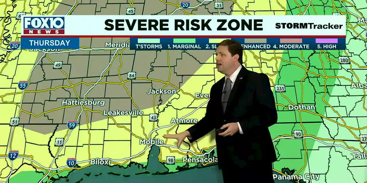 Chances for severe weather today