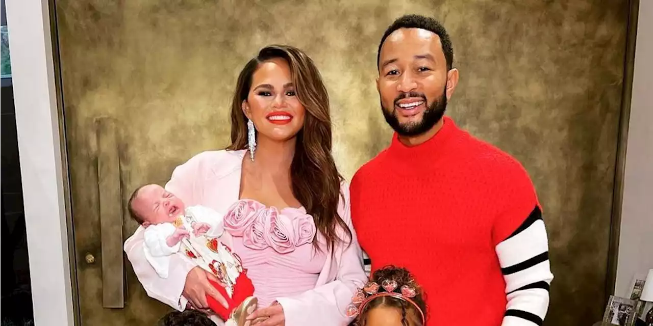 Chrissy Teigen and John Legend Coordinated in Red and Pink for Valentine’s Day