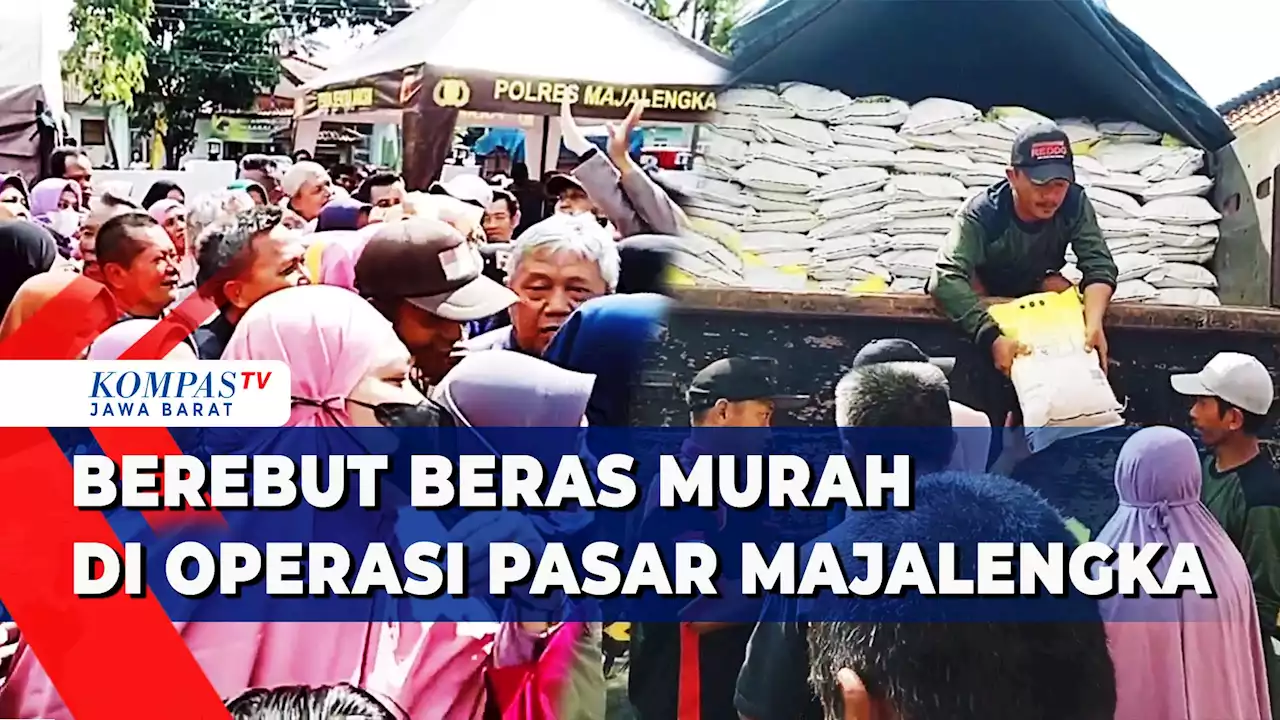 Warga Berdesakan Di Operasi Pasar Majalengka