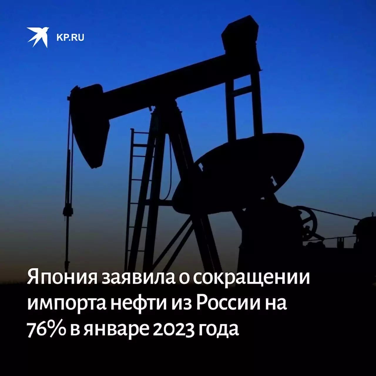 Япония заявила о сокращении импорта нефти из России на 76% в январе 2023 года