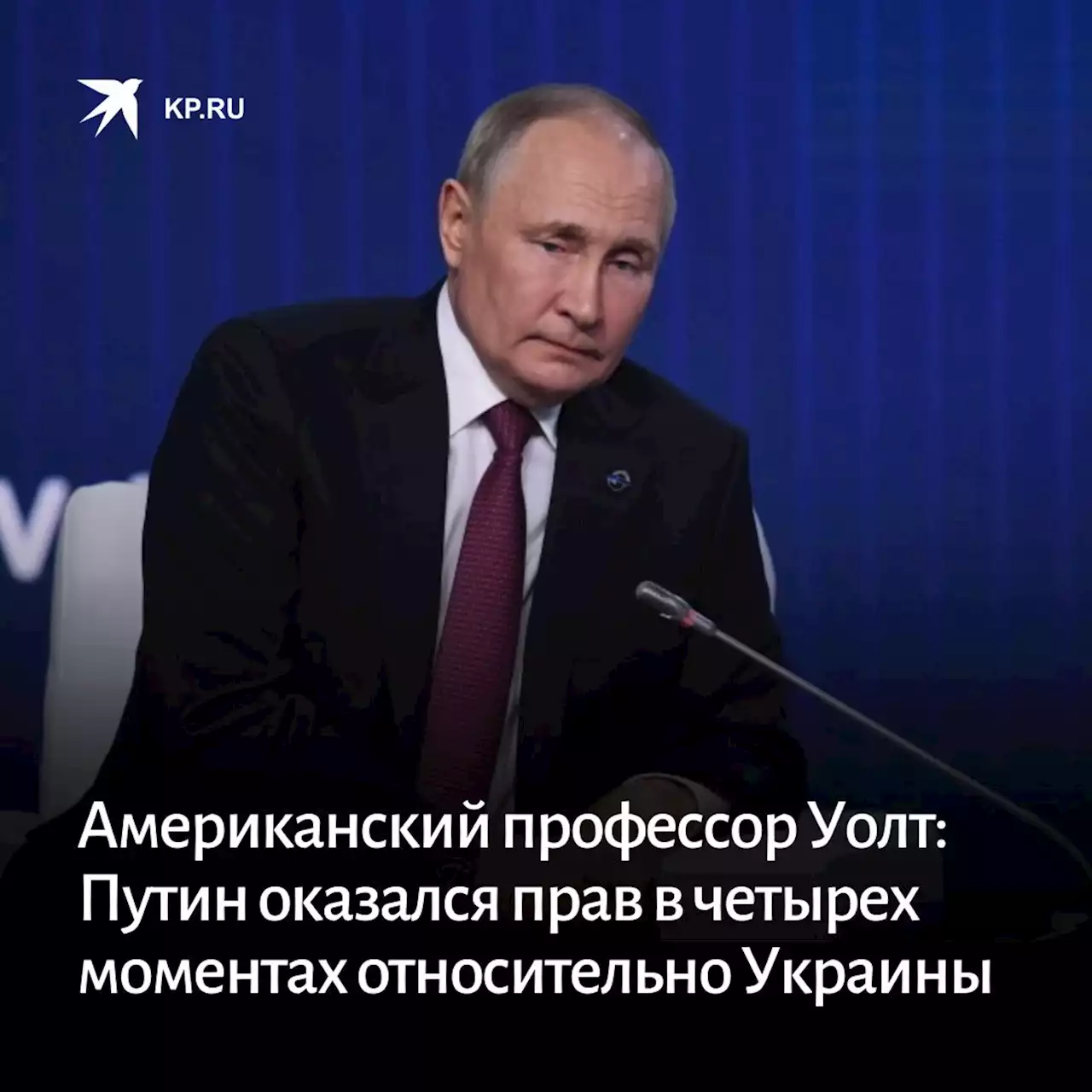 Американский профессор Уолт: Путин оказался прав в четырех моментах относительно Украины