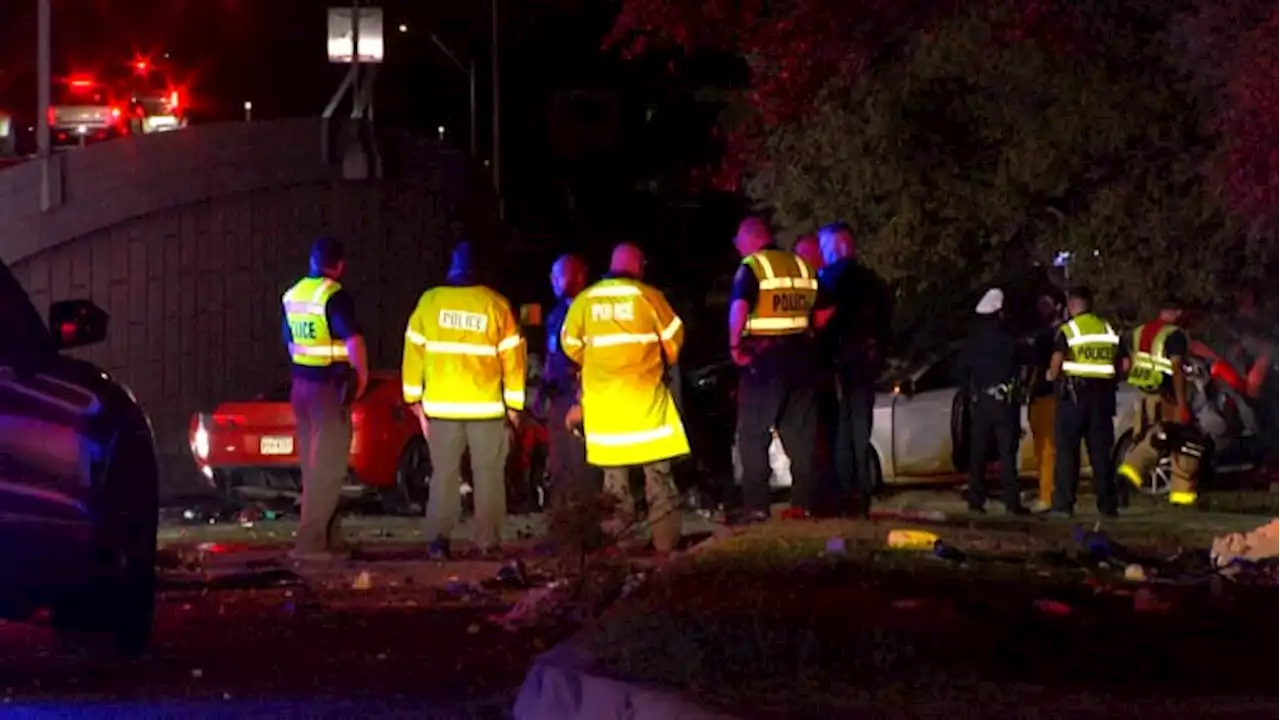 Driver ejected, killed in overnight chain-reaction crash on I-10 access road, police say