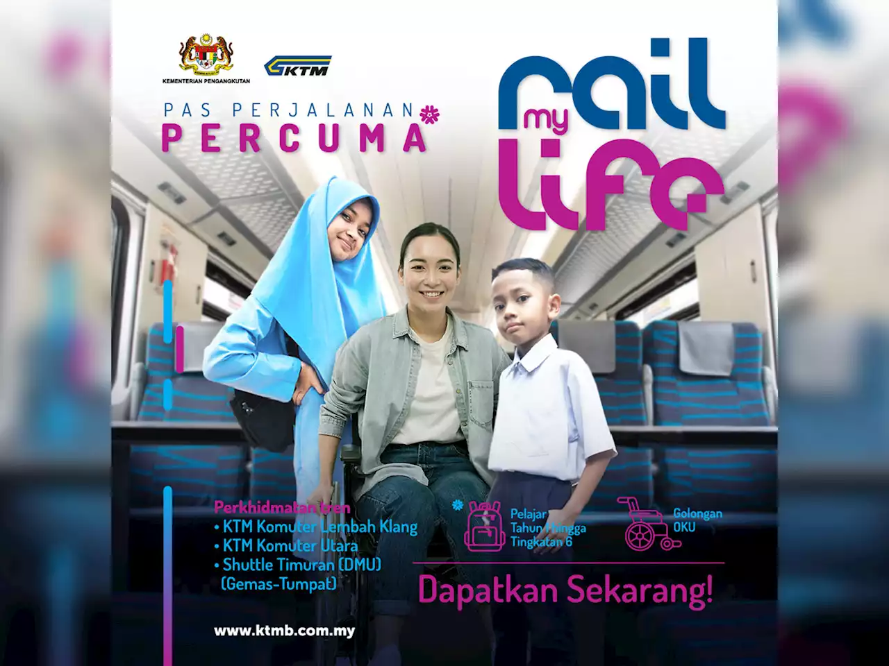 KTMB Launches MyRailLife Pass; Free Rides For Students And OKU