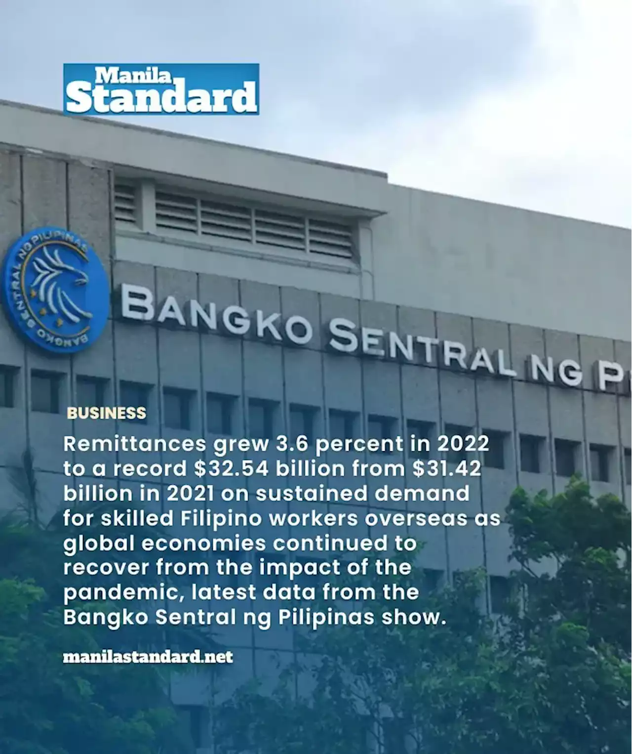 2022 remittances climbed to record $32.54b